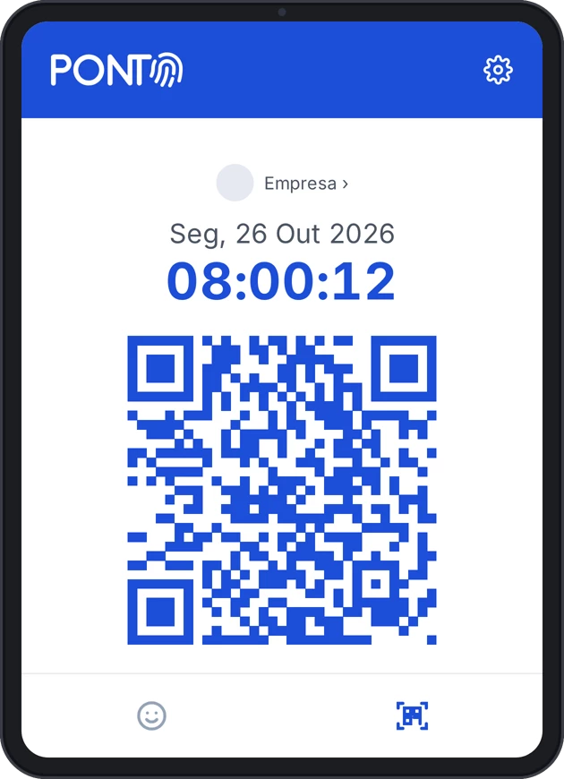 Tablet com QR Code